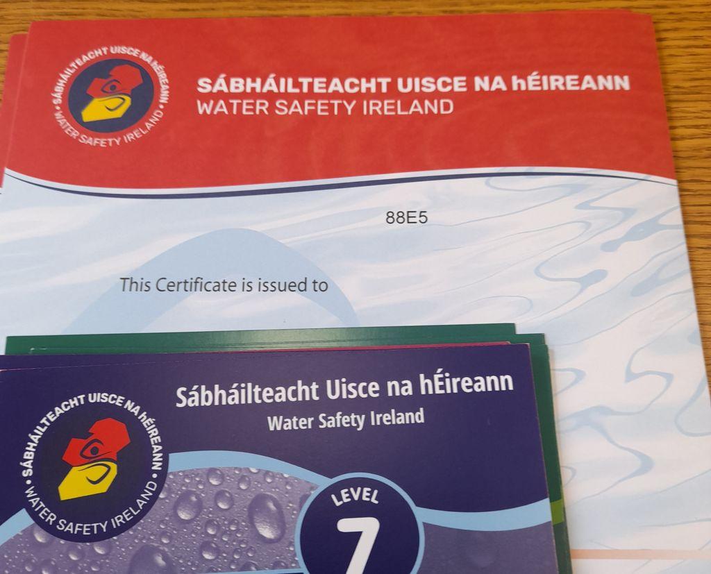 Water safety certs